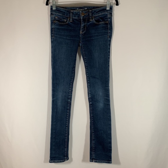 American Eagle Blue Denim Skinny Jeans - Picture 1 of 10